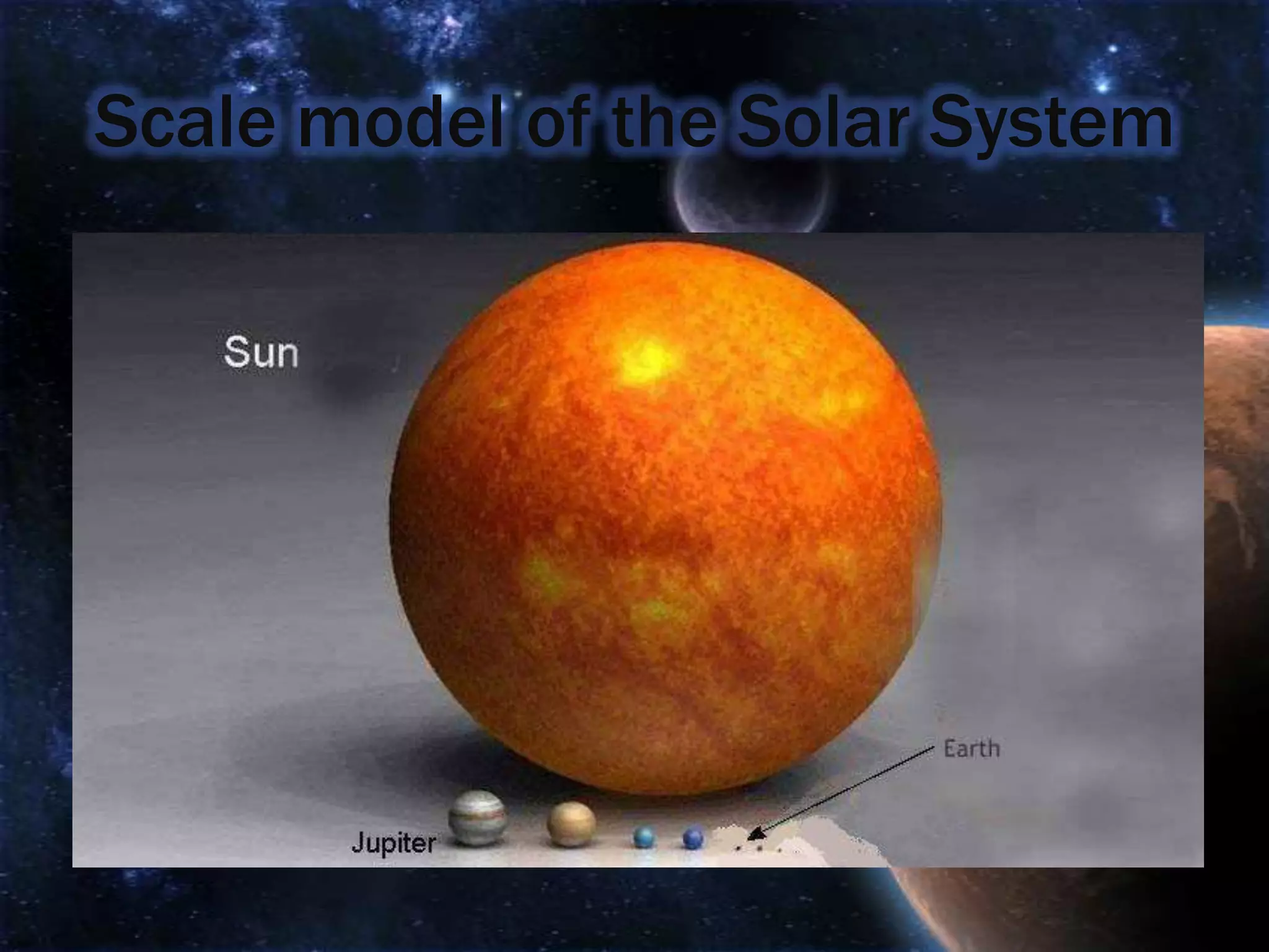 Scale model of the Solar System
 