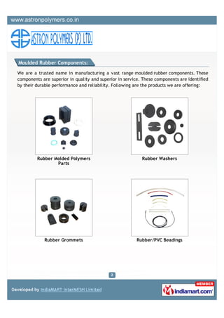 Moulded Rubber Components:

We are a trusted name in manufacturing a vast range moulded rubber components. These
component...