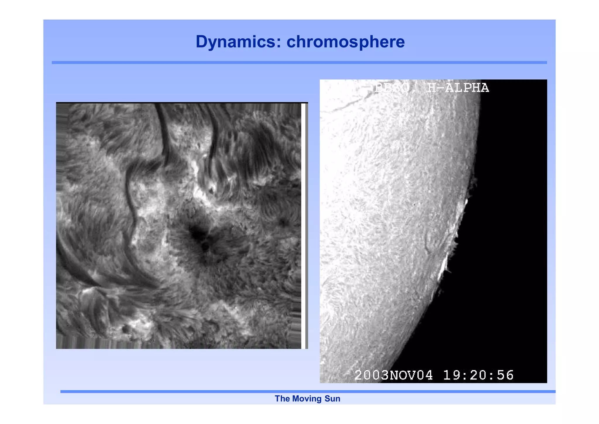 Dynamics: chromosphere




        The Moving Sun
 