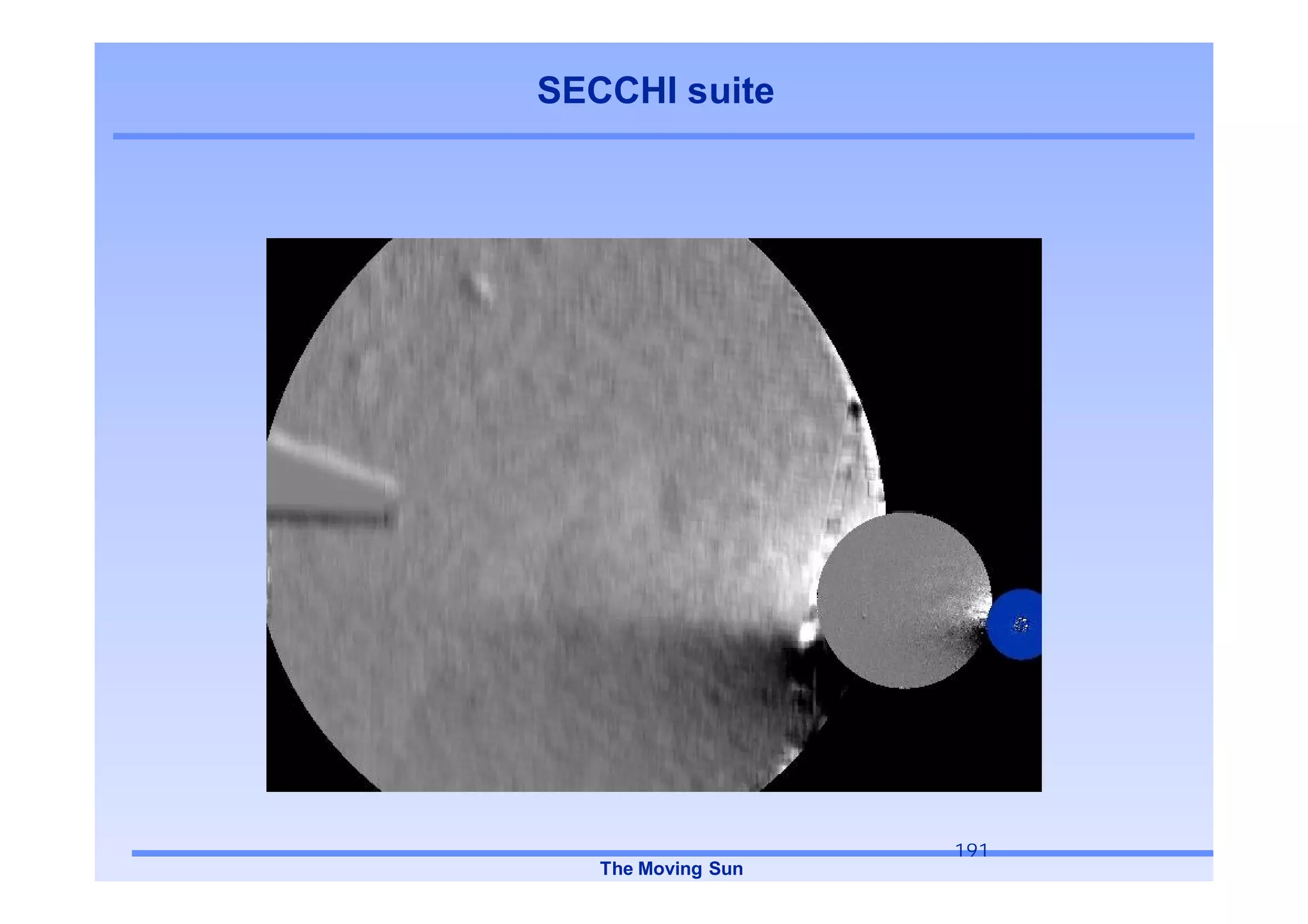 SECCHI suite




                    191
   The Moving Sun
 
