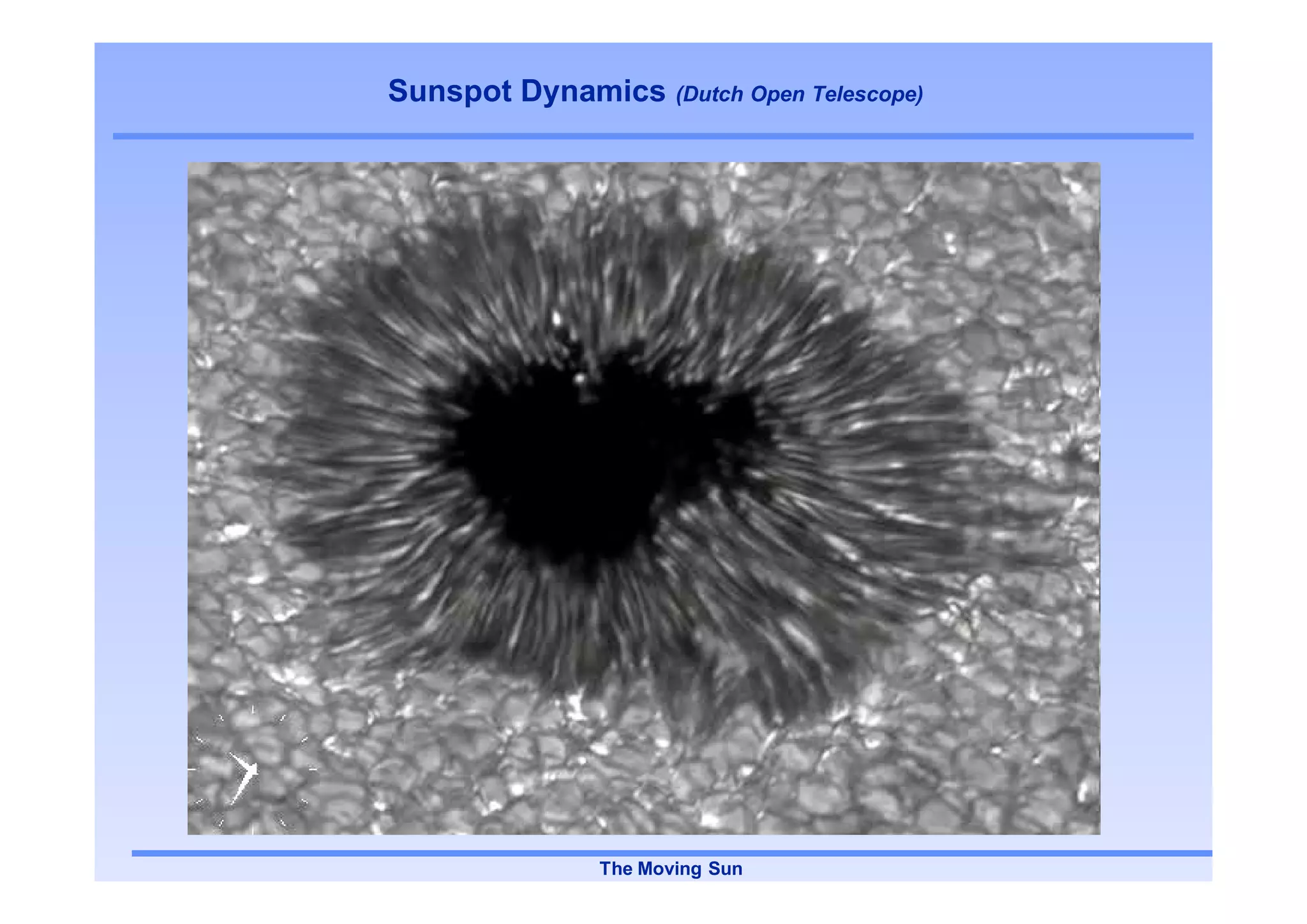 Sunspot Dynamics (Dutch Open Telescope)




               The Moving Sun
 