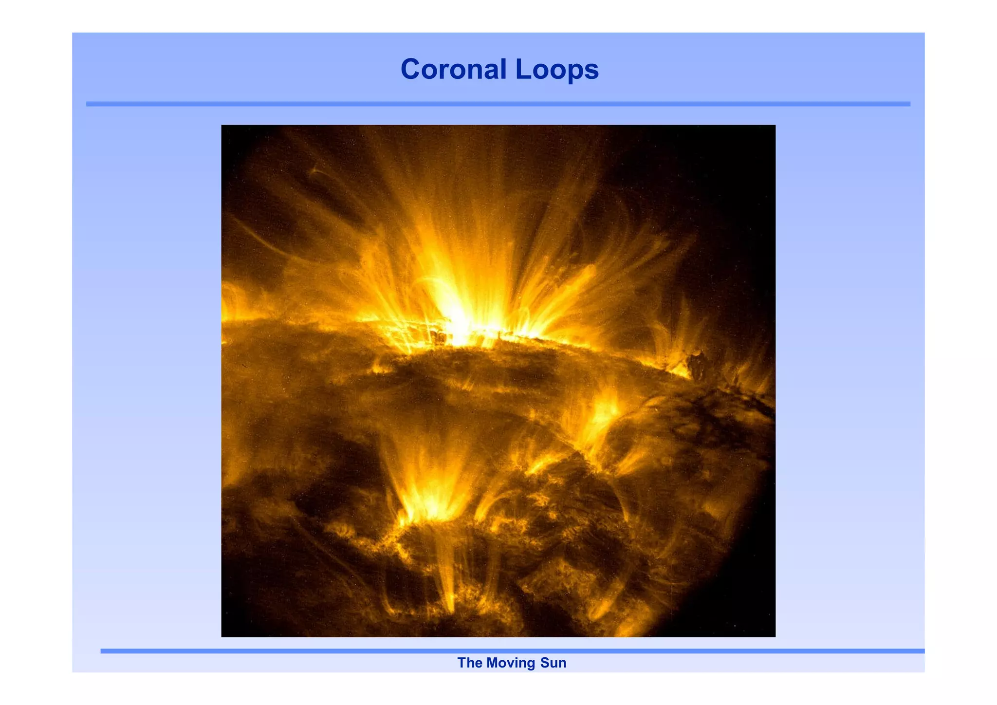 Coronal Loops




   The Moving Sun
 