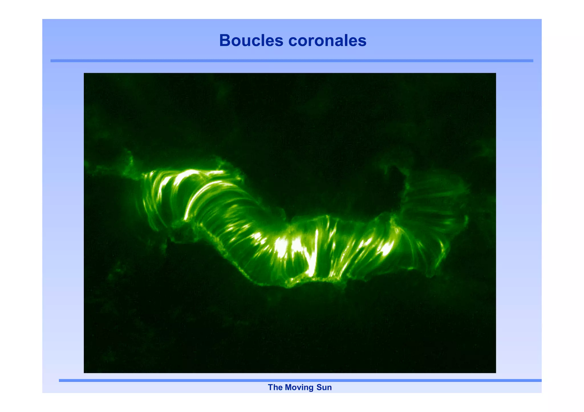 Boucles coronales




     The Moving Sun
 