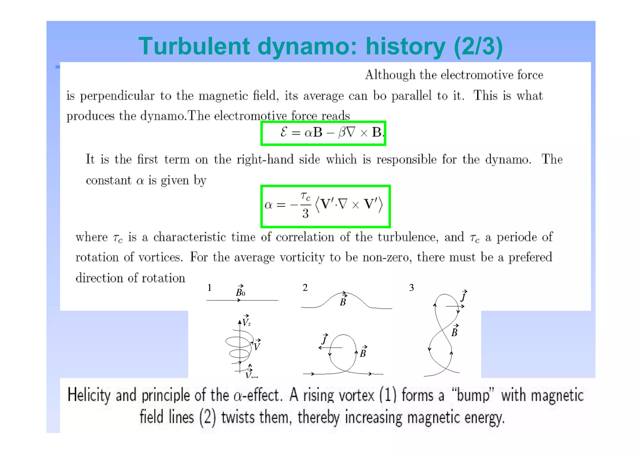 Turbulent dynamo: history (2/3)




                              99

             The Moving Sun
 