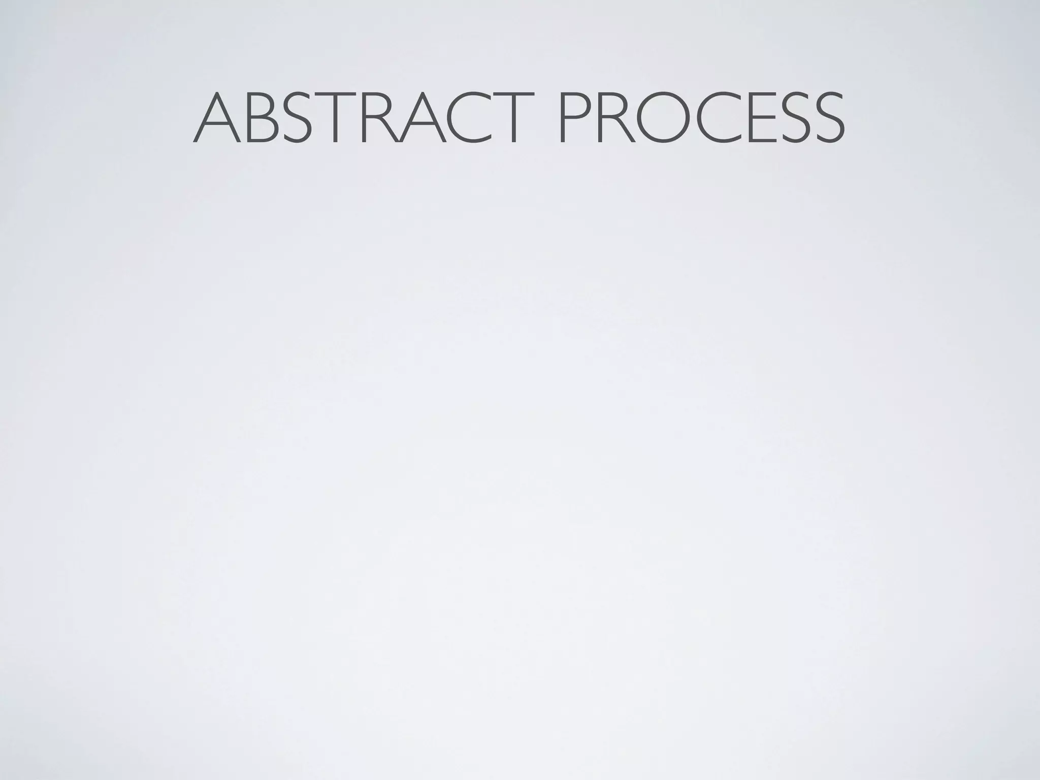 ABSTRACT PROCESS
 