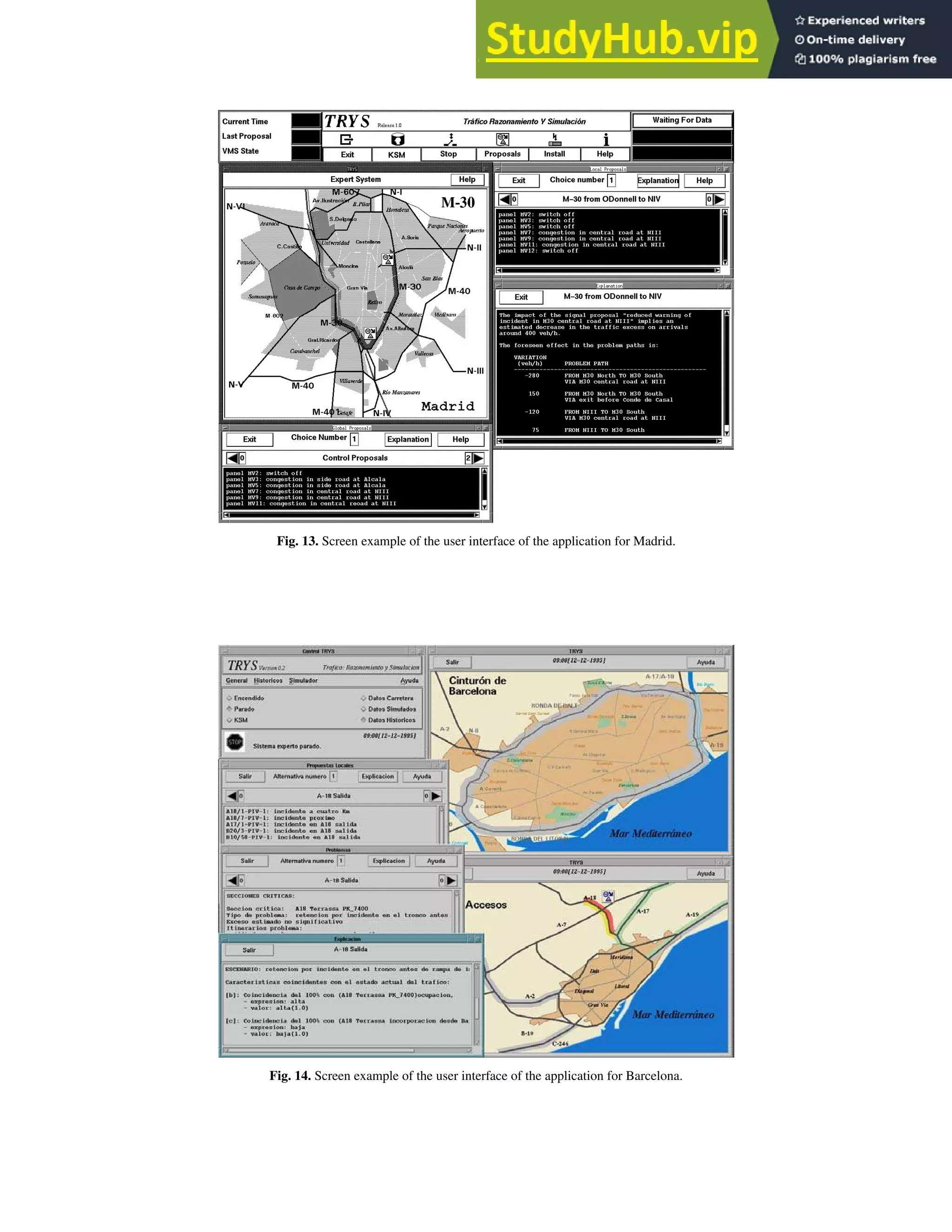 Fig. 13. Screen example of the user interface of the application for Madrid.
Fig. 14. Screen example of the user interface of the application for Barcelona.
 