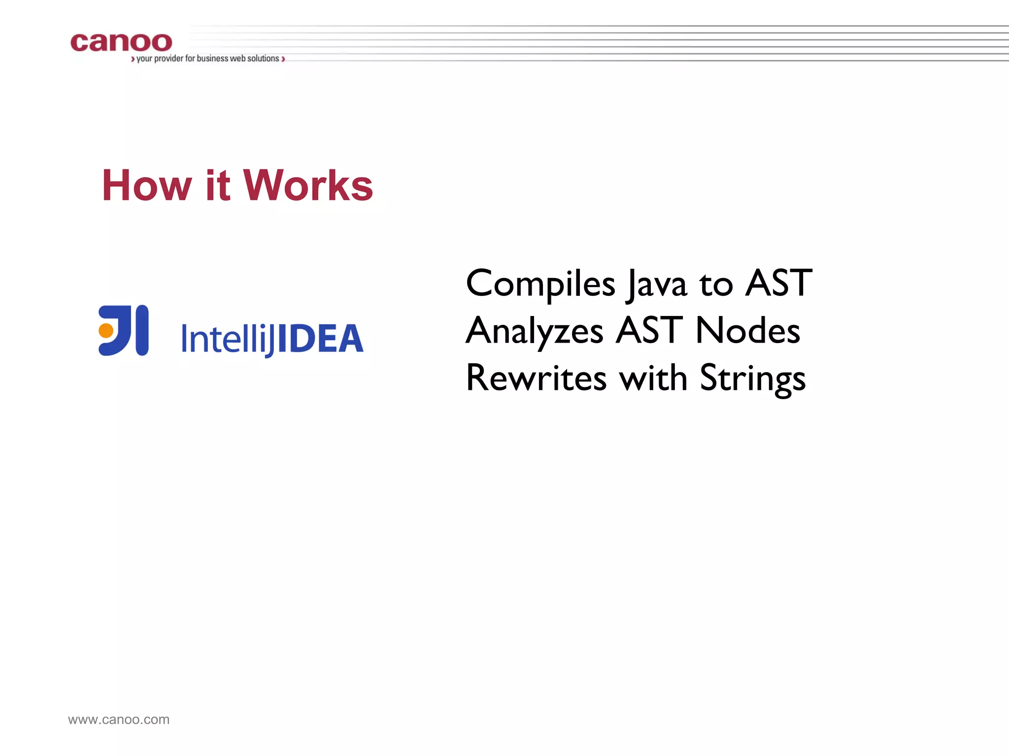 Static Analysis with IDEA 