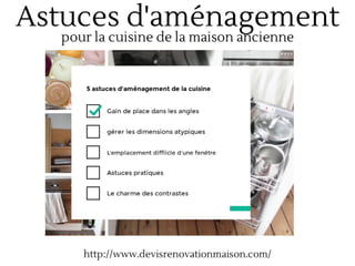 Astuces amenagement cuisine pour la maison ancienne