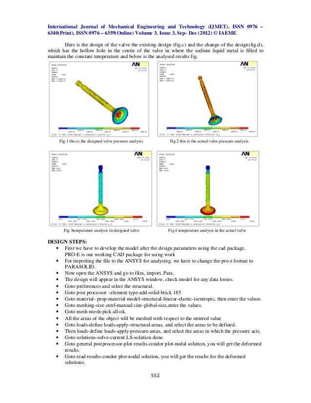 A study and analysis on hcci engine's inlet valve