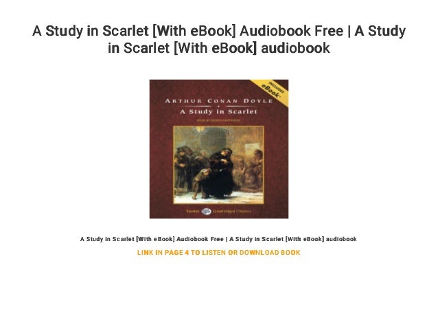 A Study In Scarlet With Ebook Audiobook Free A Study In Scarlet