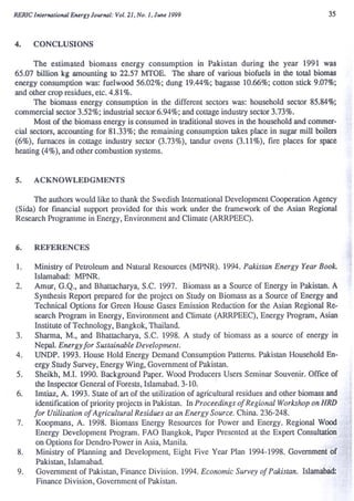 A study of biomass as a source of energy in pakistan | PDF