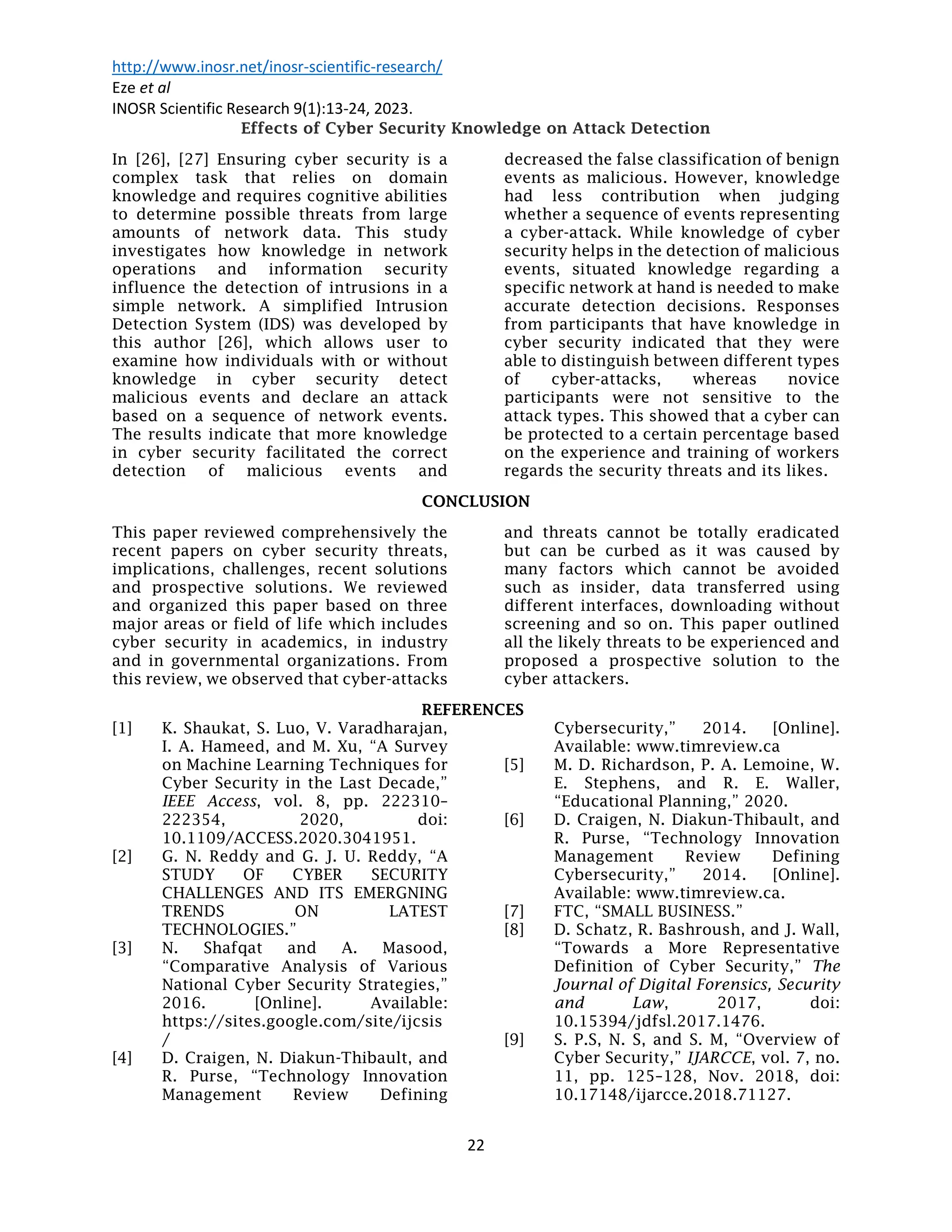 A Study of Cyber Security Threats, Challenges in Different Fields and ...