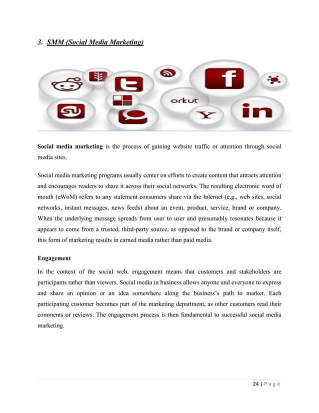 Project Report On A Study Of Digital Marketing Services 