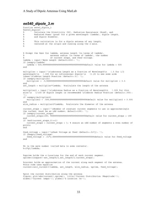 Matlab Isempty A study of dipole antennas using mat lab | PDF