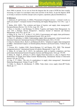 A Study Of Evolution And Future Of Supply Chain Management | PDF