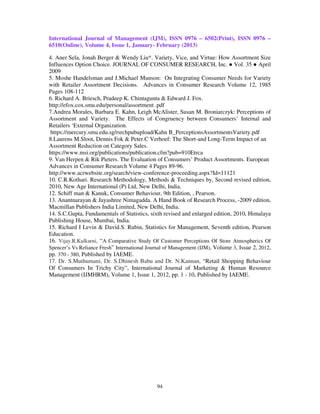 International Journal of Management (IJM), ISSN 0976 – 6502(Print), ISSN 0976 –
6510(Online), Volume 4, Issue 1, January- ...