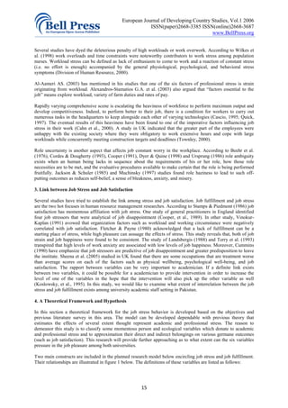 A study of job stress on job satisfaction among university | PDF