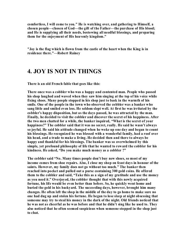 A study of joy