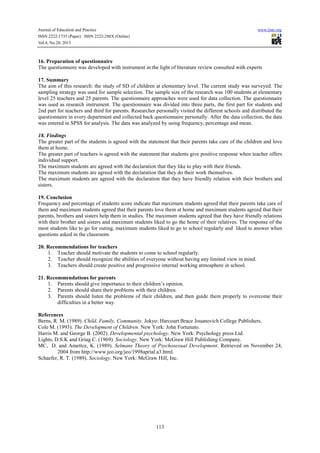 A study of social development of children at elementary level | PDF ...