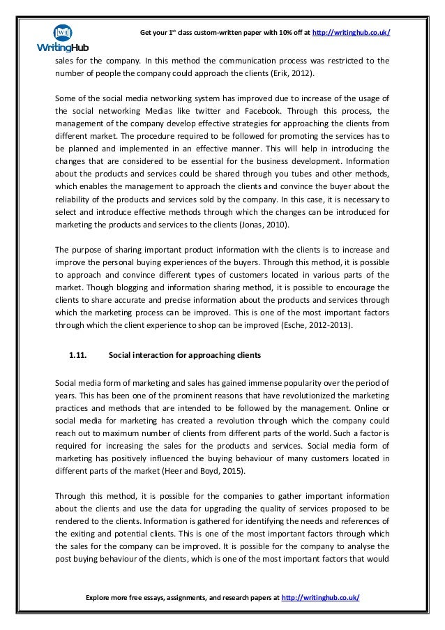 Research paper on impact of social media marketing image