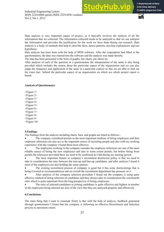 A Study Of The Recruitment And Selection Process | PDF