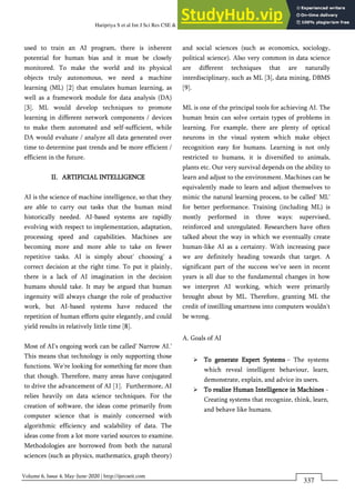 A Study On Artificial Intelligence Technologies And Its Applications | PDF