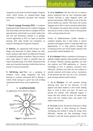 A Study On Artificial Intelligence Technologies And Its Applications | PDF