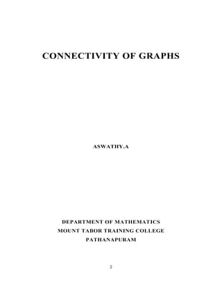 A study on connectivity in graph theory june 18 123e | PDF