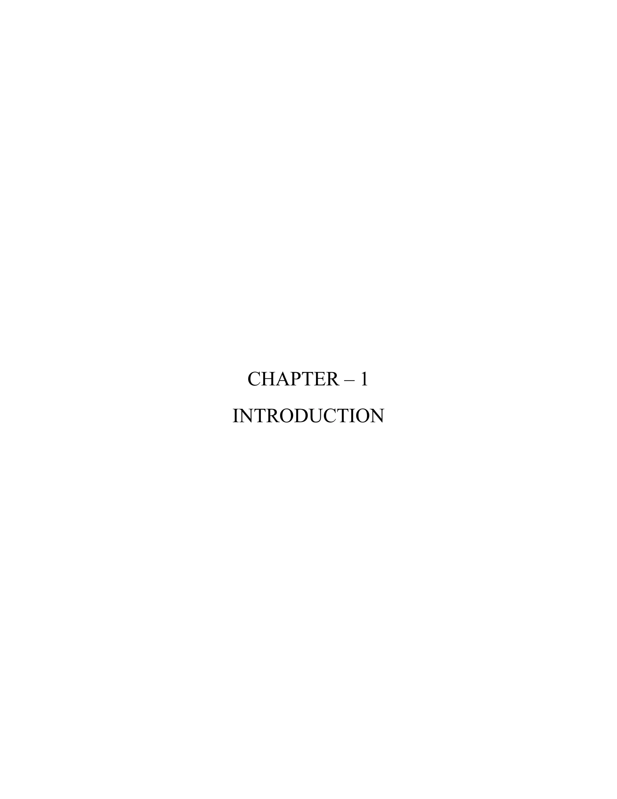 CHAPTER – 1
INTRODUCTION
 