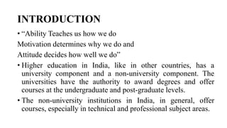 A study on contemporary issues in higher education nil | PPTX