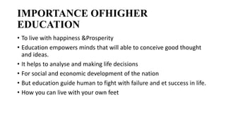 A study on contemporary issues in higher education nil | PPTX
