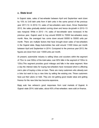 A study on customer preferebce and satisfaction towards bajaj bikes | DOCX