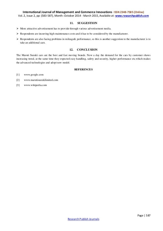 Literature review of customer satisfaction in maruti suzuki