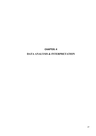 27
CHAPTER: 4
DATA ANALYSIS & INTERPRETATION
 
