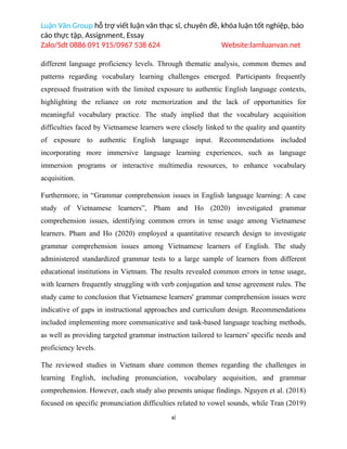 A STUDY ON DIFFICULTIES IN LEARNING SPEAKING 2 OF SECOND-YEAR ENGLISH ...