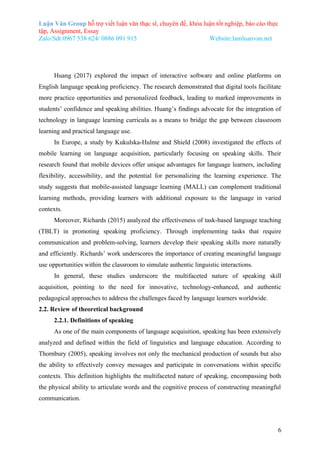 A STUDY ON DIFFICULTIES IN SPEAKING SKILLS OF FIRST-YEAR ENGLISH ...