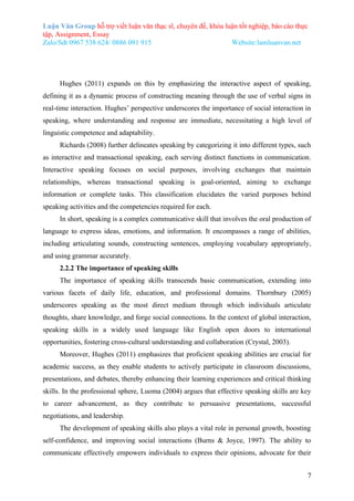 A STUDY ON DIFFICULTIES IN SPEAKING SKILLS OF FIRST-YEAR ENGLISH ...