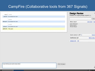 CampFire (Collaborative tools from 367 Signals)