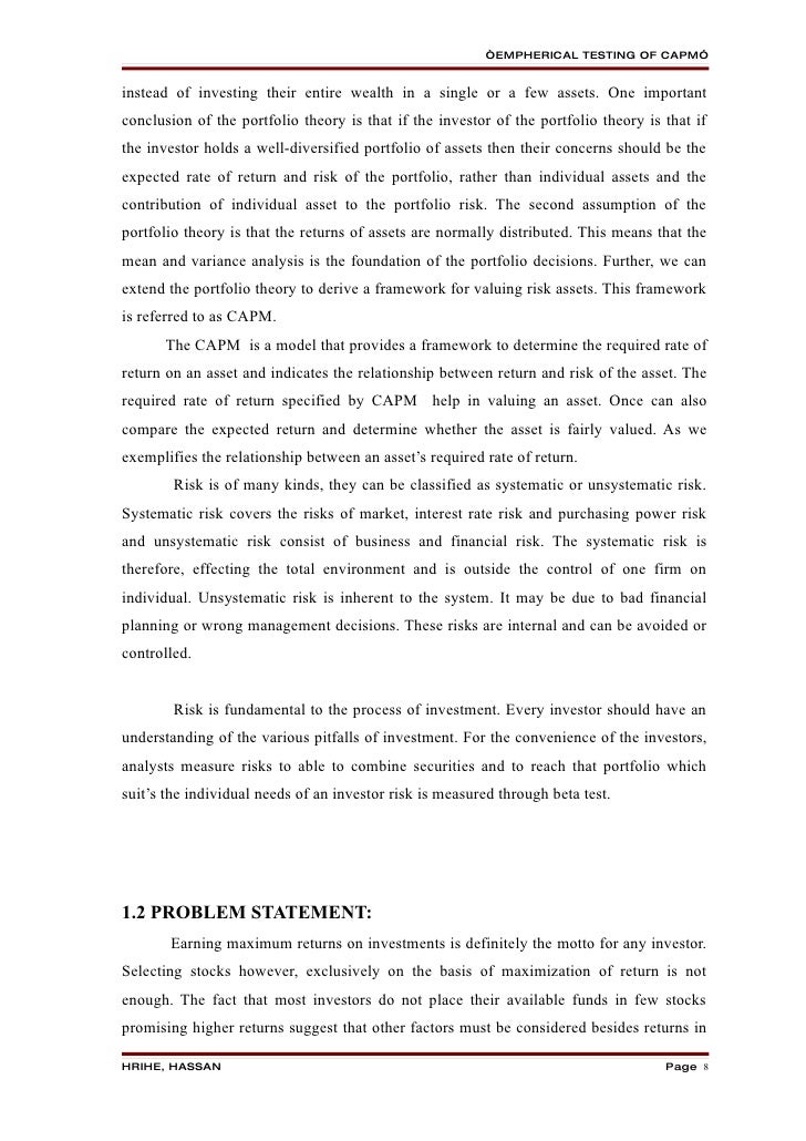 an analysis of the theory of the capital asset pricing model Criticism on capital asset pricing model it is pertinent to mention here that the capm theory is about the real world but it does not describe the real world fully. an analysis of the theory of the capital asset pricing model Criticism on capital asset pricing model it is pertinent to mention here that the capm theory is about the real world but it does not describe the real world fully.
