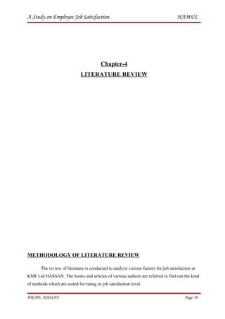 A study on employee job satisfaction h r final project | DOC