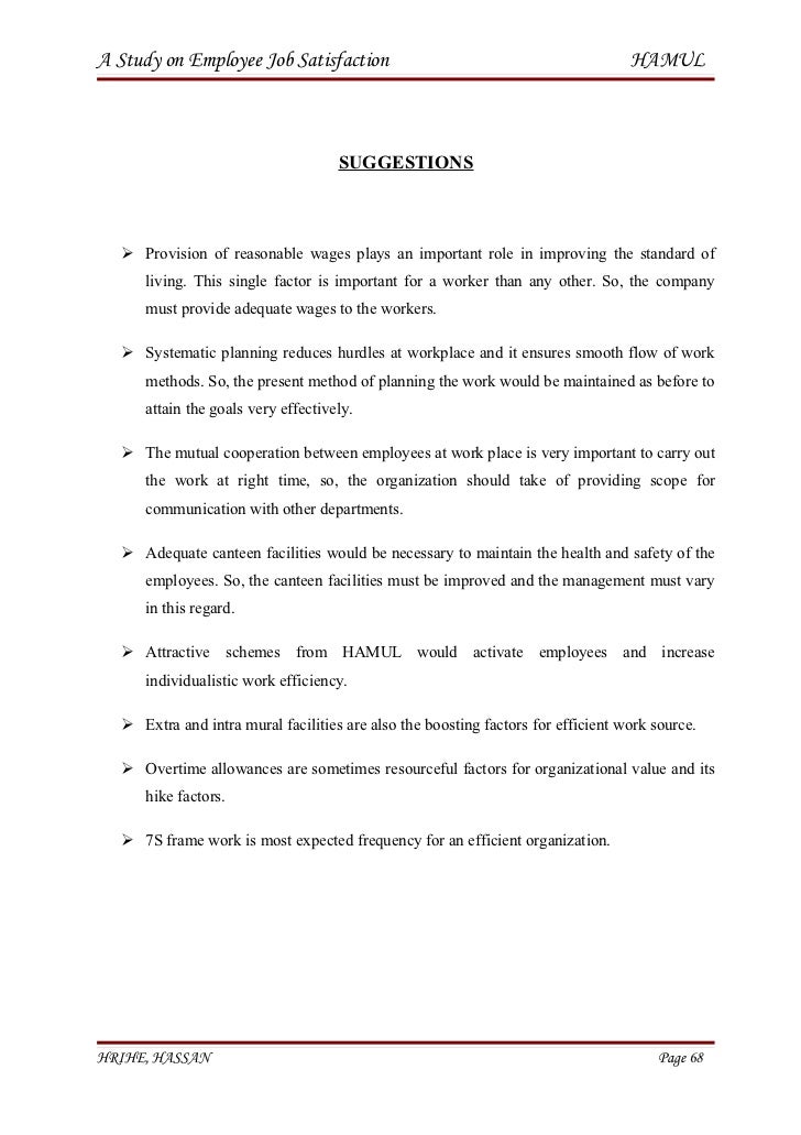 essay on job satisfaction