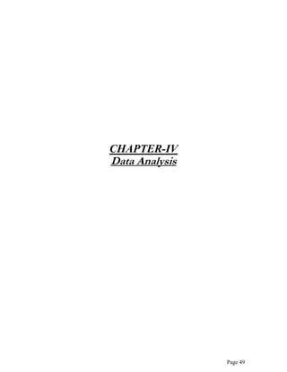 Page 49
CHAPTER-IV
Data Analysis
 