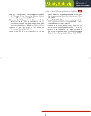 A Study On Ethical Dilemmas Of Managers At Workplace.Pdf
