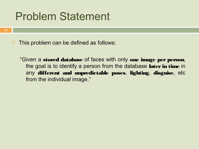 A study on face recognition technique based on eigenface | PPT