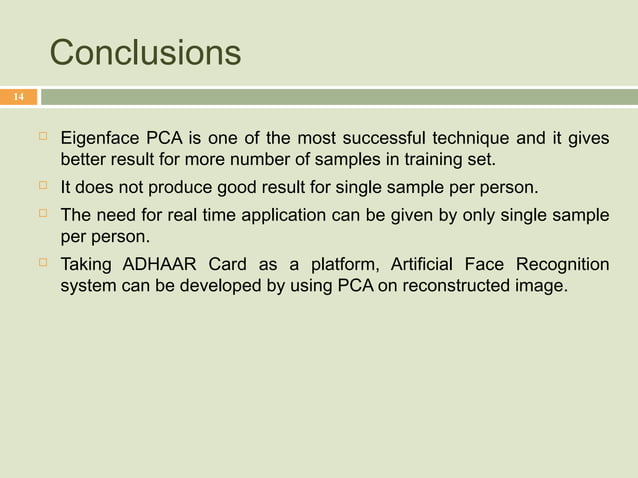 A study on face recognition technique based on eigenface | PPT