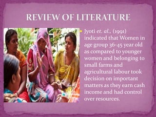 A study on factors affecting decision making of farm women | PPTX