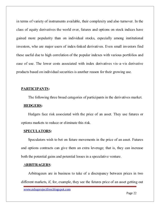 Stock options derivatives