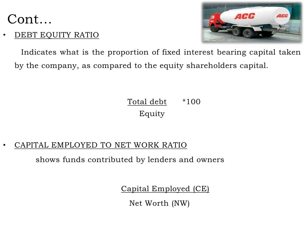 A study on financial & performance analysis of acc limited