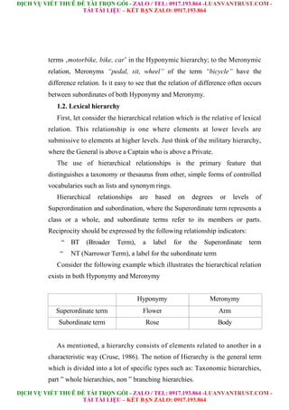 A Study On Hyponymy And Meronymy In Lexical Semantics.docx