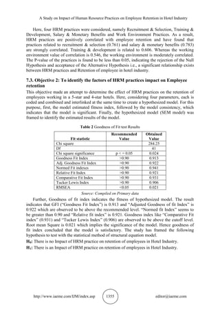 A study on impact of human resource practices on employee retention in ...